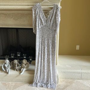 Jenny Packham Platinum Sequin dress